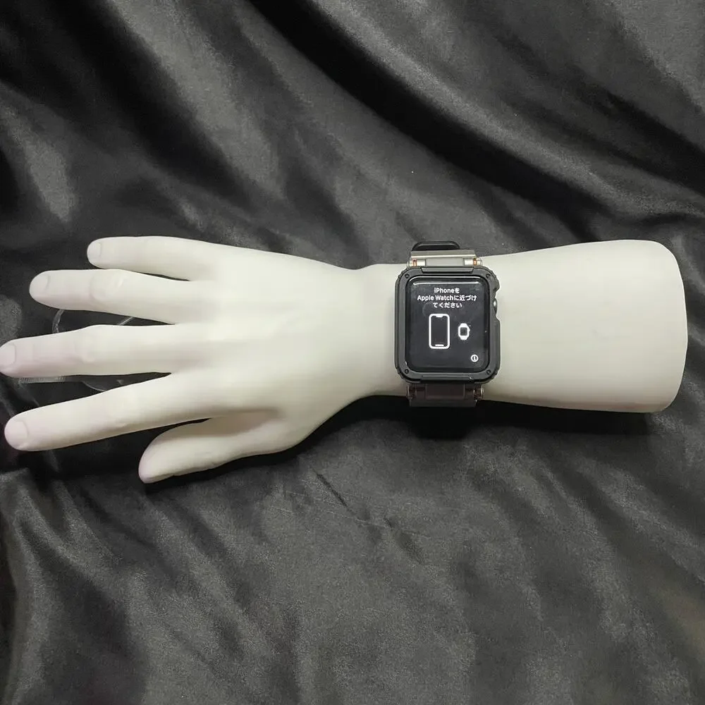 Apple Watch Series 3 42mm Stainless Steel Black Band & Case GPS Cellular - Good